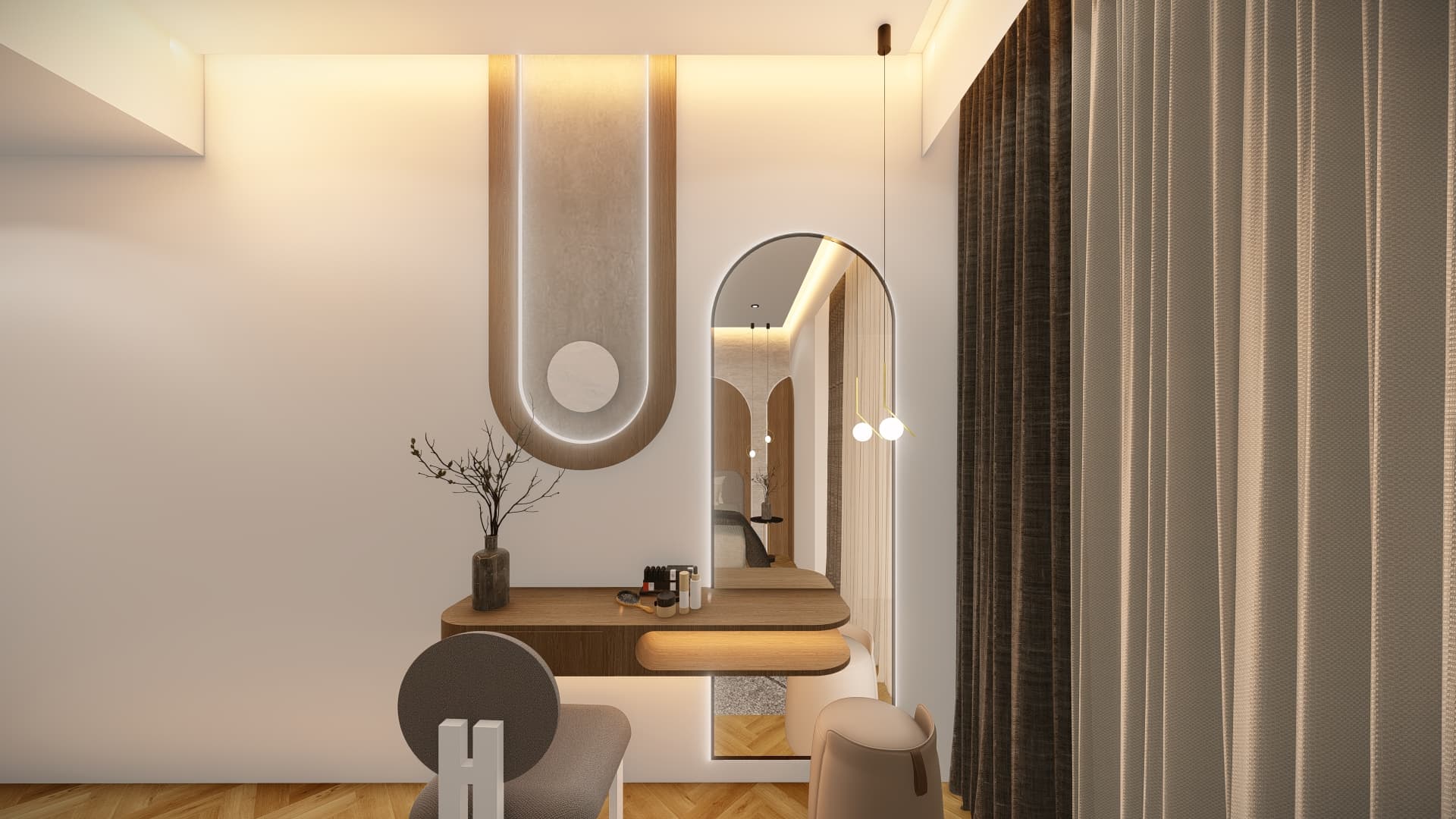 Luxury architectural hallway